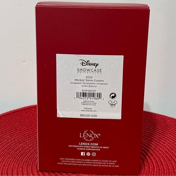 Lenox Disney Mickey Mouse Snow Games 2022 Ornament NWT - Picture 4 of 4